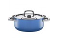 Garnki SILIT Nature Blue - śr. 24 cm / poj. 4,4 l + pokrywka / 30 lat gwarancji / bez niklu