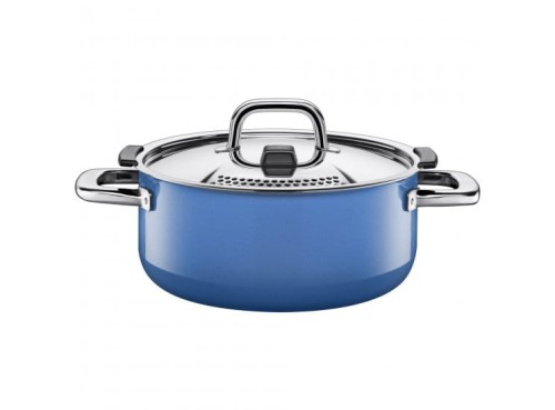 Garnki SILIT Nature Blue - śr. 24 cm / poj. 4,4 l + pokrywka / 30 lat gwarancji / bez niklu