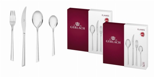 Sztućce Gerlach Flames 03  - 48 szt. dla 12 os. (MAT) w pudełku prezentowym - ORYGINAŁ!