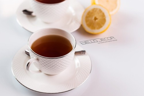 Villa Italia Bari Platin - Filiżanka do herbaty ze spodkiem 250 ml