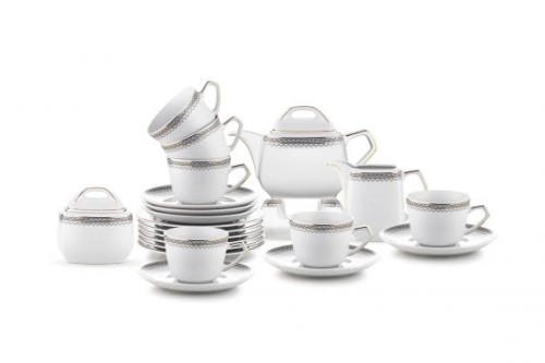 Ćmielów Pułaski Grecka Droga- zestaw OBIADOWY dla 12 osób 43el.