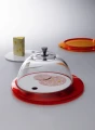 Casa Bugatti Glamour patera ze szklaną pokrywą, żółta