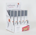 Omami -  Lunch set Podkładka silikonowa zielona + komplet sztućców