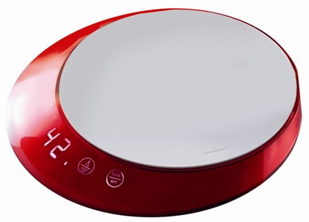 Casa Bugatti Glamour - waga elektroniczna z timerem, czerwona