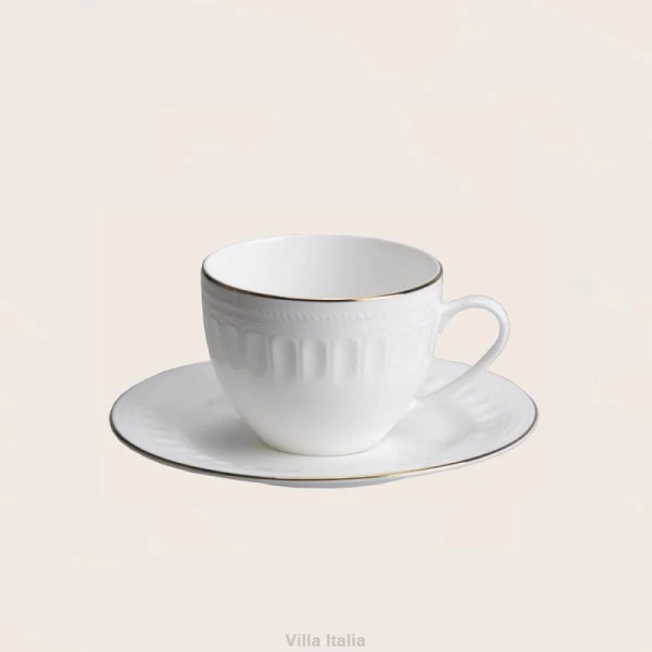 Villa Italia Mesyna Gold - filiżanka do espresso ze spodkiem 0,1 l