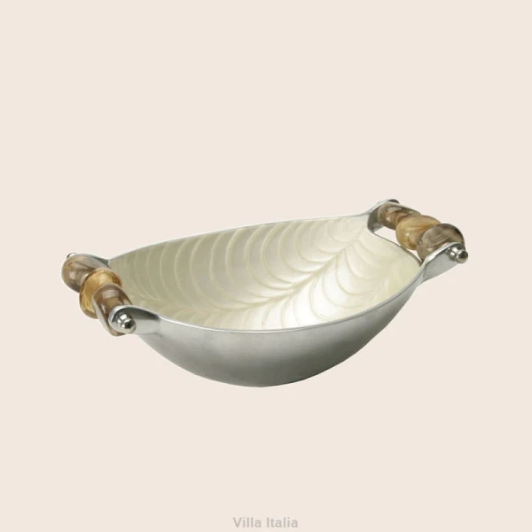 Villa Italia Queen Kremowy - salaterka owalna głęboka 20 cm