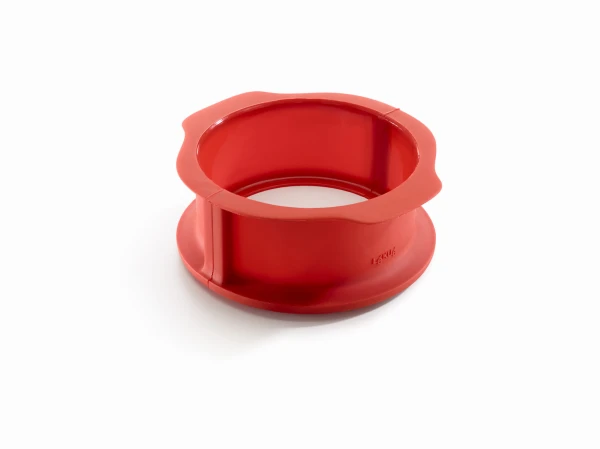 Lekue - Tortownica DUO z talerzem, czerwona 15 cm