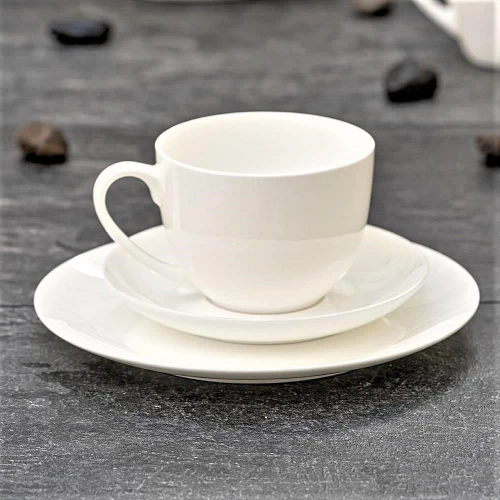 Villa Italia Boston zestaw do herbaty dla 6osób 19 elementów - PROMOCJA- porcelana kostna