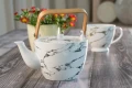 Villa Italia Marmo Gold/white - czajnik 1,2l
