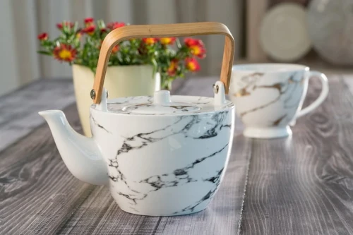 Villa Italia Marmo Gold/white - czajnik 1,2l
